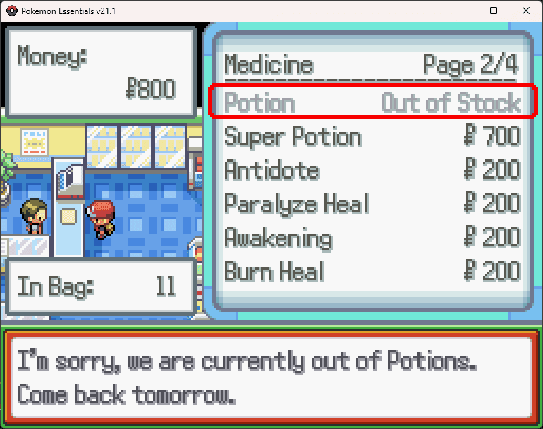 Item Limit Out of Stock Message